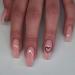 Brishow pink nails to stick with heart artificial nails french short press on nails ballerina acrylic wrong nails 24 pieces for women and girls