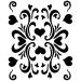 Eulenspiegel 109373 - Facepainting stencil - Retro Hearts