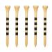 Zivisk Bamboo Golf Tees 2-3/4" or 3-1/4" Long Tees Golf 100 Count Strong Sustainable Biodegradable 3 1/4 Inch Black& Stripe