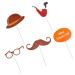 Warmhm 50 Pcs 10 Set Top Hat Father Glasses Cake Brown 10.6X8.5CM
