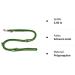 Dogeline Double-Leash Practice Line for Medium Dogs Up to 45kg | 39 Colors Available | 3.50m Black-Green - Stable & Durable - Buy Online on SooperMarket.com