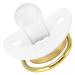 Bling Baby Pacifier - Silicone Soft Dummy Soother Teether Toy for Breastfeeding Babies 6-18 Months - With Clips - Perfect Baby Shower or Christmas Gift (White) - Buy Online on SooperMarket.com
