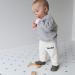 Dotty Fish Soft Leather Baby Shoes | Non-Slip Suede Soles | Soft Grey | 0-6 Months to 4-5 Years - Buy Online on SooperMarket.com
