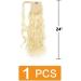 Ponytail Extension Long Curly Wave | Synthetic Hairpiece 24 inch | Heat Resistant Wrap Around Ponytail for Women - Prinfantasy MW132 - Buy Online on SooperMarket.com