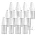 ZEOABSY 12 Pieces 10 ml Transparent Lotion Bottles with White Pump 10ml Empty PET Plastic Lotion Pump Bottle Cosmetic Gel Travel Container for Cosmetic Make up Cleaning + 2 x Funnel Transparent 10ml