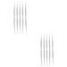 DOITOOL 10 Pcs Nail Art Drill Pen Glitter Gel Nail Molding Gel Nail Drill Point Pen Dotting Tools for Nails Nail Gel Polish Practical Manicure Tool To Rotate Stainless Steel Glue Pen Alloy