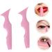 PLAFOPE Silicone Eyeliner Stencil 2pcs Silicone Beauty Ruler Eyelash Spoolies Face Cream Applicator Eyebrow Template With Wings 15.00X4.15X0.50CM Pink-1 - Buy Online on SooperMarket.com