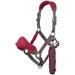LeMieux Vogue Fleece Headcollar & Leadrope Halter - Cob Burgundy/Navy | International Shipping - Buy Online on SooperMarket.com