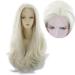 BGHJUE Blonde Lace Front Wig - 26-Inch Silk Straight Heat Resistant Synthetic Wig for Women - Glueless & Stylish - Buy Online on SooperMarket.com