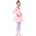 Danswan Toddler Girls Ballet Leotard with Glitter Skirt - Ballet Pink, A3 (Long Sleeve) 4-5T - Buy Online on SooperMarket.com