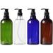 ericotry 2PCS 17oz/500ml Empty Refillable PET Plastic Pump Bottles Jars Pump Lotion Dispenser with Pump Tops for Cosmetic Emulsion Shampoo Body Wash Bath Shower Toiletries Liquid Travel Containers Blue - Buy Online on SooperMarket.com
