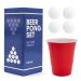BayView Beer Pong Set Complete | 24 Cups & 4 Balls | America's #1 Drinking Game, Reusable