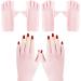 Classycoo 2 Pairs Anti UV Gloves for Gel Manicure Light Protection Gloves for Gel Nail Lamp Nail Art Fingerless UV Light Gloves Pink