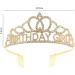 Birthday Girl Crown Happy Birthday Tiara Princess Rhinestone Headband Crystal Headpiece Birthday Party Hair Accessories for Women Girls Silver - Buy Online on SooperMarket.com