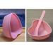 2 Sets Plastic Heart Shaped Facial Mask Mixing Bowl & Spatula - DIY Skin Care Kit for Women - Beauty Salon Essential - Pink & Green - Buy Online on SooperMarket.com