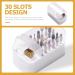 Beavorty Grinding head cleaning box 5 in 1 nail drill bit ceramic nail drill bit nail organizers and storage for nail tech nail charm organizer drill bit holder plastic Supplies Rack 2 in 1 - Buy Online on SooperMarket.com