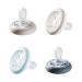 Tommy Tipee Of course shaped pacifier skin-like texture symmetrical jaw-friendly shape 0-6 months 4-er set 433535 blue blue design 2022