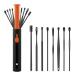 Ear Wax Cleaner Earwax Removal Tool Set Ear Cleaner Ear Vax Remover Ear Cleaning Spoon Ear Protector Ear Picker Kit 8-Piece Set (Orange)