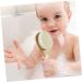 Organic Bamboo Baby Hairbrush Set for Natural Hair Care - Wooden Comb and Soft Wool Bristles for Infant Scalp and Toddler Bathing Essentials - Buy Online on SooperMarket.com