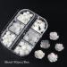 3D White Aurora Camellia Nail Charms - 90Pcs Elegant Wedding Nail Art Jewelry for DIY Decorations - Buy Online on SooperMarket.com