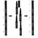 4 in 1 Premium Detachable Makeup Brush Kit - Lip Eyeshadow & Eyebrow Brushes - Portable Travel-friendly Cosmetics (Black - Buy Online on SooperMarket.com
