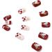 Brishow Christmas False Nails - Snow Press on Nails Antler Short Red Fake Nails 24pcs for Women and Girls - Buy Online on SooperMarket.com