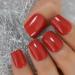 Coolnail 24pcs/kit UV Shiny Red Fake Nails Square Artificial Short False Nail Tips for Office Home Wear Faux Ongle Free Adhesive Tapes L5664