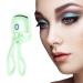 Heated Eyelash Curler Electric Heated Lash Curler Rechargeable Rapid Heat-up Long-Lasting Curls with Sensing Heating Silicone Pad (Green)