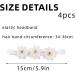 Leeq Baby Girls Bangs - 4Pcs Pearl Flowers Headband for Newborn & Toddlers | Cute Elastic Hair Accessories Gift for Photography (Pink/White) - Buy Online on SooperMarket.com