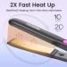 Professional Hair Straightener - 1.18" Ionic Titanium Flat Iron & Curler Fast Heat Up LED Display Gray - Buy Online on SooperMarket.com