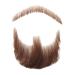 Fake Mustache Face Beard for Adults Realistic Makeup Costume Lace Man Beards Brown for Halloween Costumes
