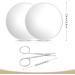 3.5 Inch Round 10X & 20X Magnifying Mirror for Makeup, Eyebrow Tweezing, Blackhead Removal - Includes 2 Suction Cups and Scissors (White) - Buy Online on SooperMarket.com