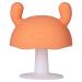 Baby Teething Toy - Food Grade Silicone Teether Mushroom Shaped for Infants Over 4 Months - Pink (Orange) - Buy Online on SooperMarket.com