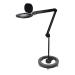 Lumeno 8615SW magnifying lamp workplace lamp with large oval lens 110x150 mm 60 LEDs in 2 steps perfect as reading aid for cosmetics for soldering 5 diopters black with rollerstod black 5 with rollerstod