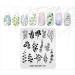Alexnailart Flower Print Stamping Plates Set (NA015) - Manicure Template & Nail Art Tools - Buy Online on SooperMarket.com