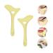 2pcs Eyeliner Stencils Silicone Winged Tip Eyeliner Aid Eyebrow Pencil Stencil Reusable Smoky Eyeshadow Multifunctional Eye Makeup Tool Kit Quick Stencil Aid Eyeliner Molds Eyeliner Stencil Pads Yellow