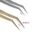 Emeda Gold Volume Tweezers - Precision Curved Pointed Stainless Steel Eyelash Extension Tweezers for 3D-6D Volume - Perfect for False Lash Applications - Buy Online on SooperMarket.com