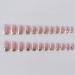 RikView Short Square Pink Press on Nails with Clear Acrylic & Sequins - Set of Fake Nails - Buy Online on SooperMarket.com