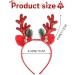 Unicra Christmas Headband Elk Deer Antlers Headband Animal Horns Headwear Hair Piece Halloween Hair Accessories for Christmas Red - Buy Online on SooperMarket.com