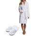 24 Pairs Cotton Velvet Closed Toe Spa Slippers - Disposable, Fit for US Men Size 10 and Women Size 11 - Perfect for Hotels, Homes, and Guests - Buy Online on SooperMarket.com