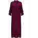 LCZIWO Women's Solid Wine Maxi Dress - Rolled-Up Long Sleeve, Slim Fit Button Up Casual Dress (XX-Large) - Buy Online on SooperMarket.com