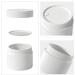 Zeoabsy 4-Piece 30ml Thick Shine White Round Plastic Crucibles with Screw Caps - Perfect for Ointments Lip Balm and Cosmetic Creams | Includes 4 Spatulas - Buy Online on SooperMarket.com