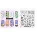 Nail Stamping Plate - Easter Theme Rabbit & Egg Design Templates for DIY Nail Art - FE015 - Buy Online on SooperMarket.com