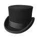 GEMVIE Men's 100% Wool Top Hat Satin Lined Party Dress Hats Derby Black Hat Black 7 5/8