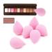 6 Pcs Makeup Blender Beauty Sponge Set - Latex-Free Sponges for Liquid, Cream, and Powder Foundation - Super Soft Beauty Blender Set in Light Pink - Buy Online on SooperMarket.com