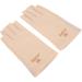 Manicure Gloves UV Protection Stretchy Breathable Fingerless Fiber Cotton Nail Lamp Gloves for Home Salon Grey (Light Yellow) - Buy Online on SooperMarket.com