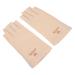 Manicure Gloves UV Protection Stretchy Breathable Fingerless Fiber Cotton Nail Lamp Gloves for Home Salon Grey (Light Yellow)