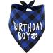 Dog Birthday Boy Bandana Dog Bandana Christmas Birthday Gift Washable Triangle Scarf Soft Pet Decorations Neckerchief Bow Ties for Small Medium Dog (Blue) - Buy Online on SooperMarket.com