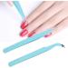 Stainless Steel Nail Art Tweezers Anti Static Straight Curved Head Accurate Manicure Picking Rhinestone Metal Accessory Pick Up Durable and Exquisite (Blue) - Buy Online on SooperMarket.com