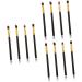 Baluue 12 Pcs Eye Make-up Brush Kit Concealer Brushes Cream Eyeshadow Glitter Eyeshadow Foundation Makeup mediumx3pcs Black+goldx3pcs - Buy Online on SooperMarket.com